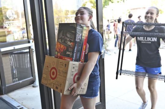 August 19, 2019: They're back: Millikin University campus buzzing with activity as students settle in